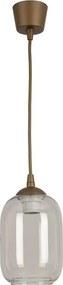 Brilagi - Lustră LED suspendată pe cablu R GLASS 1xE27/60W/230V Ø 14 cm maro/gri fumuriu