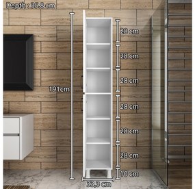 Dulap cu rafturi Mitevu 4 (alb) . 1094269