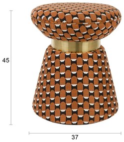 Taburet portocaliu Pin – White Label