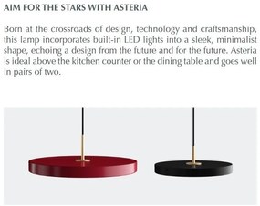 Lustra LED design scandinav Asteria mini - orange/ auriu