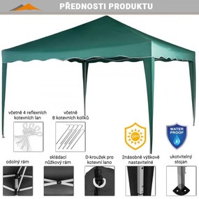 Cort de grădină INSTENT BASIC - 3x3 m, verde