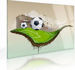 Tablou pe sticlă - Teren de fotbal (70x50 cm)