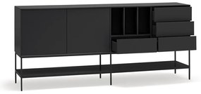 Comodă neagră 220x98x45 cm Platt – Teulat