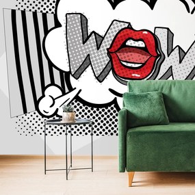 Tapet autoadeziv pop art gri elegante - WOW!