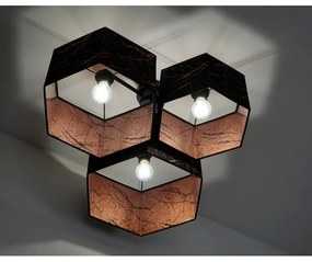 Lustră aplicată Duolla ROLLER TRIO HEX 3xE27/15W/230V negru/cupru