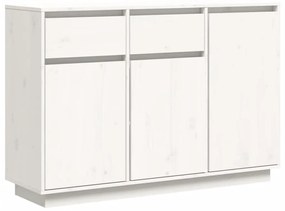 840410 vidaXL Servantă, alb, 110x34x75 cm, lemn masiv de pin