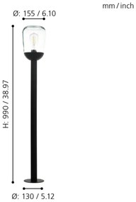 Eglo 98703 - Lampă exterior DONATORI 1xE27/60W/230V IP44
