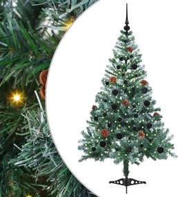 vidaXL Brad de Crăciun artificial cu 150 LED Verde 150 cm PVC și Oțel