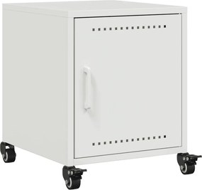 vidaXL Noptieră, alb, 36x39x43,5 cm, oțel