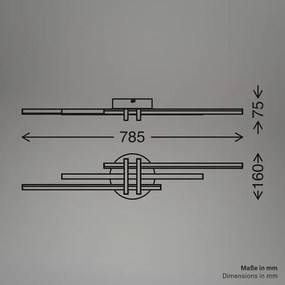 Brilo - Plafonieră LED TINKA, 21W, 230V, 3000K, cupru