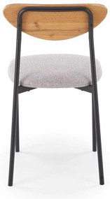 Set masă și scaune Pavia 4+1, lemn natural / gri