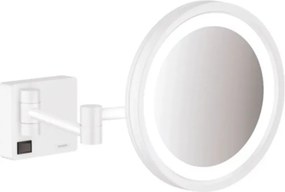 Oglinda cosmetica Hansgrohe AddStoris cu LED alb mat