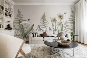 Fototapet, Bumblebee, White, Rebel Walls
