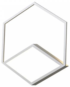 Aplica perete moderna alba minimalista cub Kubick M