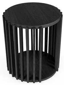 Măsuță auxiliară Woodman Drum, ø 53 cm, negru