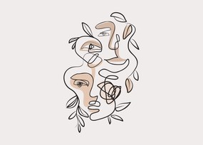 Tablou - Line art facials (70x50 cm)