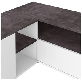 Comodă TV alb-gri cu aspect de beton 90x45 cm Angle – TemaHome