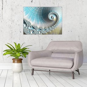 Tablou pe sticlă - Spirale texturate (70x50 cm)