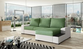 Coltar extensibil, cu spatiu pentru depozitare, 245x160x90 cm, Negro R02, Eltap (Culoare: Verde inchis / Dora 85)