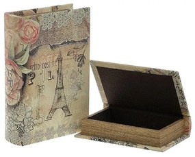Set 2 cutii tip carte Romantic 15 cm x 22 cm