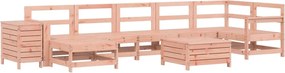 vidaXL Set canapele grădină, 9 piese, lemn masiv brad douglas