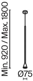 Pendul design tehnic Arrow alb