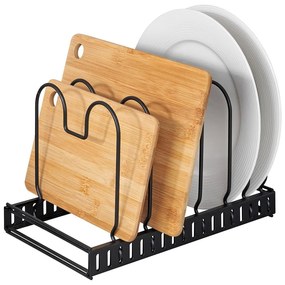 Suport veselă bucătărie Wenko Basic, negru