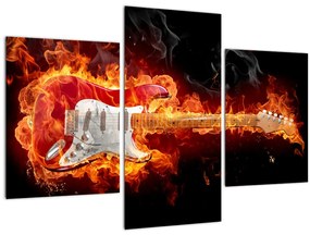 Tablou - Gtara în flăcări (90x60 cm)