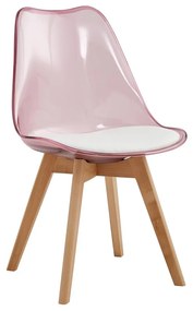 Scaun sufragerie Bralla 2 (transparent + roz + fag + alb) . 1116242