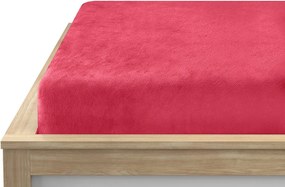 Cearsaf Cocolino microplus cu elastic SOFT 90x200 cm rosu