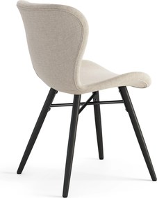 MAZZONI EXPORT ALTEA Bej (țesătură Rio 40) / picioare negre – SCAUN MODERN PENTRU LIVING / SUFRAGERIE / BUCĂTĂRIE / BIROU