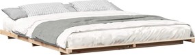 vidaXL Cadru de pat de podea Maro 180 x 210 cm Lemn masiv de pin