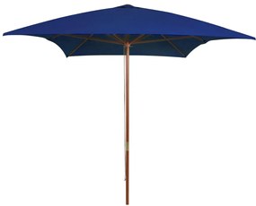 Umbrela de soare, exterior, stalp lemn, albastru, 200x300 cm Albastru