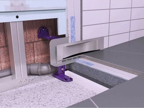 Set rigola de dus plus capac Kessel Scada 31.2x7.4 cm cu scurgere la perete