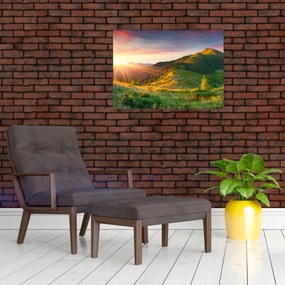 Tablou pe sticlă - Peisaj de vară (70x50 cm)