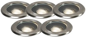 Set de 5 spoturi exterioare din oțel inoxidabil IP65 - Delux
