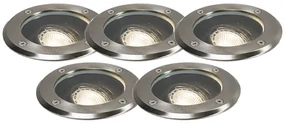 Set de 5 spoturi exterioare din oțel inoxidabil IP65 - Delux
