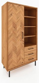 Șifonier din lemn din lemn de stejar 97x176 cm Abies – The Beds