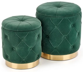 Set 2 buc. taburete Phillis (verde închis). Promo -7%. 1008087