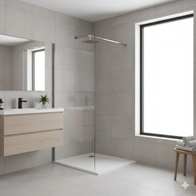 Paravan de dus tip Walk-in crom Rune Syn 100x200 cm