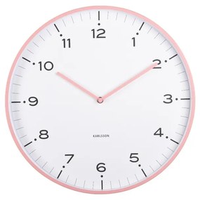 Karlsson 6011PI ceas de perete design roz,diametru 40 cm
