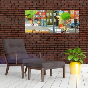 Tablou - Orășelul copiilor (120x50 cm)