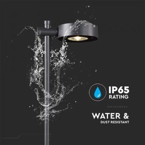 Lampă LED de exterior, 7 W, 230 V, 3000 K, IP65, neagră, 102 cm