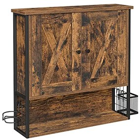 Dulap de depozitare pentru lavoar, Vasagle, Negru , 60x16x60 cm