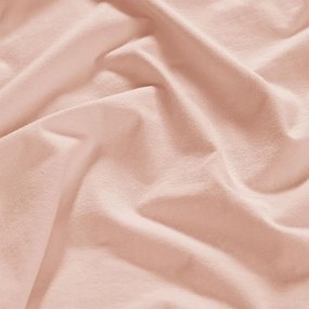 decoDoma Cearșaf elastic jersey cu elastan pudră 180 x 200 cm