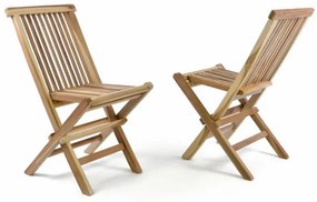 Set de grădină 2 scaune din lemn pentru copii DIVERO