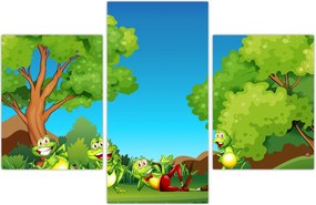 Tablou - Broscuțe vesele (90x60 cm)