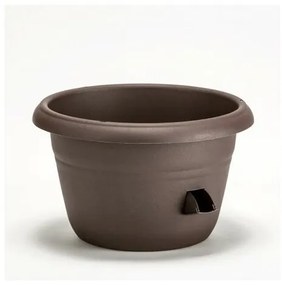 Jardinieră auto-udare Plastia Siesta maro, diam. 35 cm, diam. 35 cm