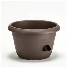 Jardinieră auto-udare Plastia Siesta maro, diam. 35 cm, diam. 35 cm
