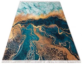 Covor antiderapant cu model verde abstract Lăţime: 60 cm | Lungime: 100 cm